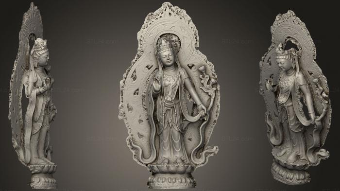 Indian sculptures (Buddha 2, STKI_0195) 3D models for cnc